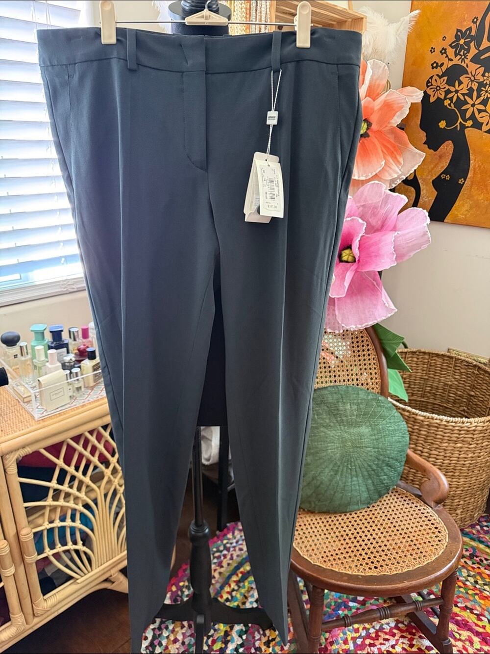 NWT Armani Collezioni Charcoal Gray Classic Businesscore Academia Trouser Pants
